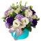 Box of Eustoma and greens 