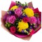 Bouquet of Chrysanthemums, Roses, hypericum, Eustoma