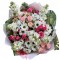Bouquet of Chrysanthemums, spray roses, mattiola
