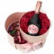 Preserved Red Roses with Small Champagne and Sweets 