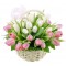 Tulips 39 White and Pink in the Basket