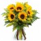 Bouquet of 7 Sunflowers and Solidago