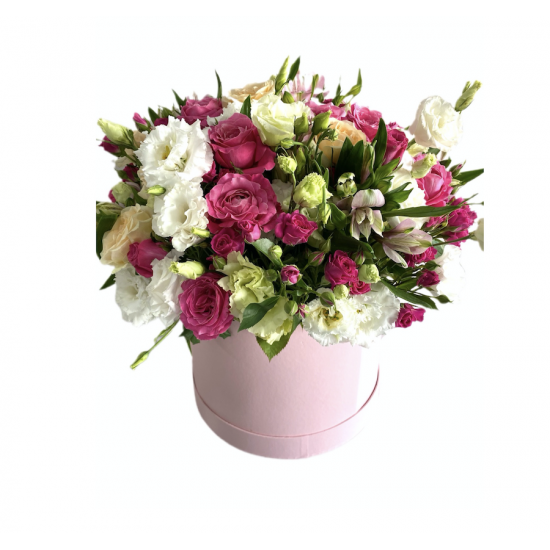 Box of Eustoma, Alstroemeria and Spray Roses Box of Eustoma, Alstroemeria and Spray Roses