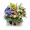 Box of Roses, Eustoma, Hydrangea, Bouvardia, Chrysanthemum, Alstroemeria and Cymbidium
