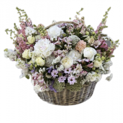 Big Basket of Roses, Chrysanthemum, Hydrangea, Alstroemeria