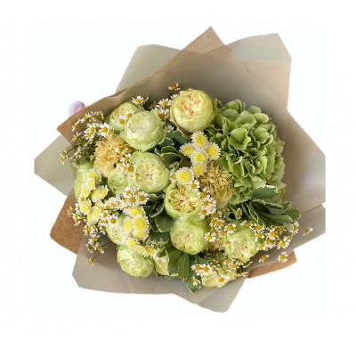 Bouquet of Hydrangea, Roses, Chrysanthemum