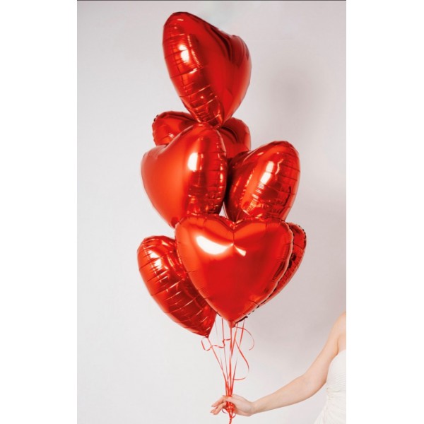  Heart shaped balloons