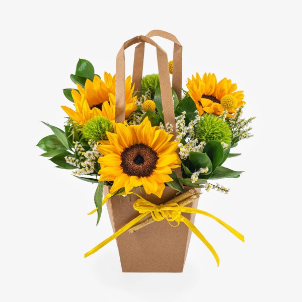 Bag with sunflowers