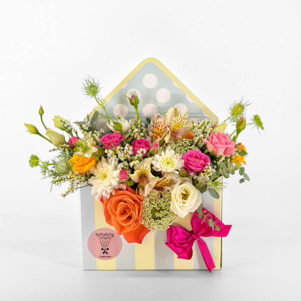 Envelope box of flowers