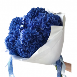 Bouquet of 5 Hydrangeas Blue 