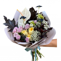 Bouquet of Spray roses,  Roses,  anthurium