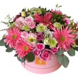 Box of Gerberas, Carnations and Chrysanthemums 