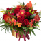 Box with roses, gerbera, spray roses 
